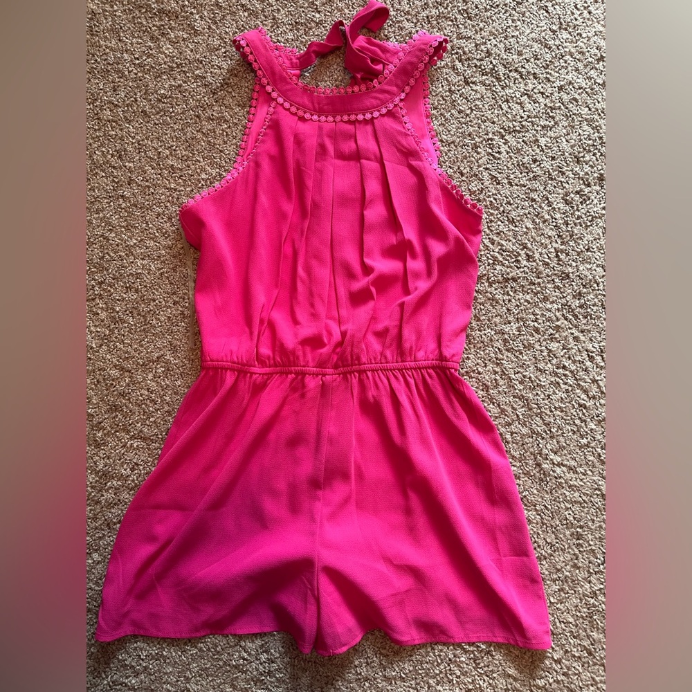 Francesca's Collections Vibrant Pink Kids Romper